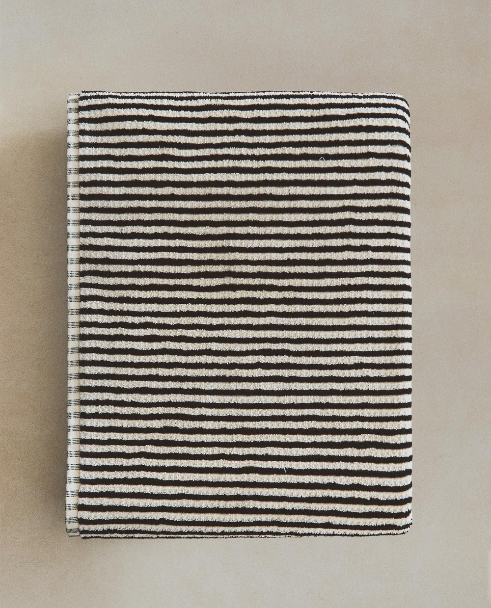 Zara Home - Хлопковое банное полотенце с окрашенной нитью, черный, 30х50 см