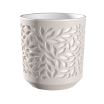 Кашпо "Leaves" (2,5л.) Цв. Пудра/Белый (КШ-9585)