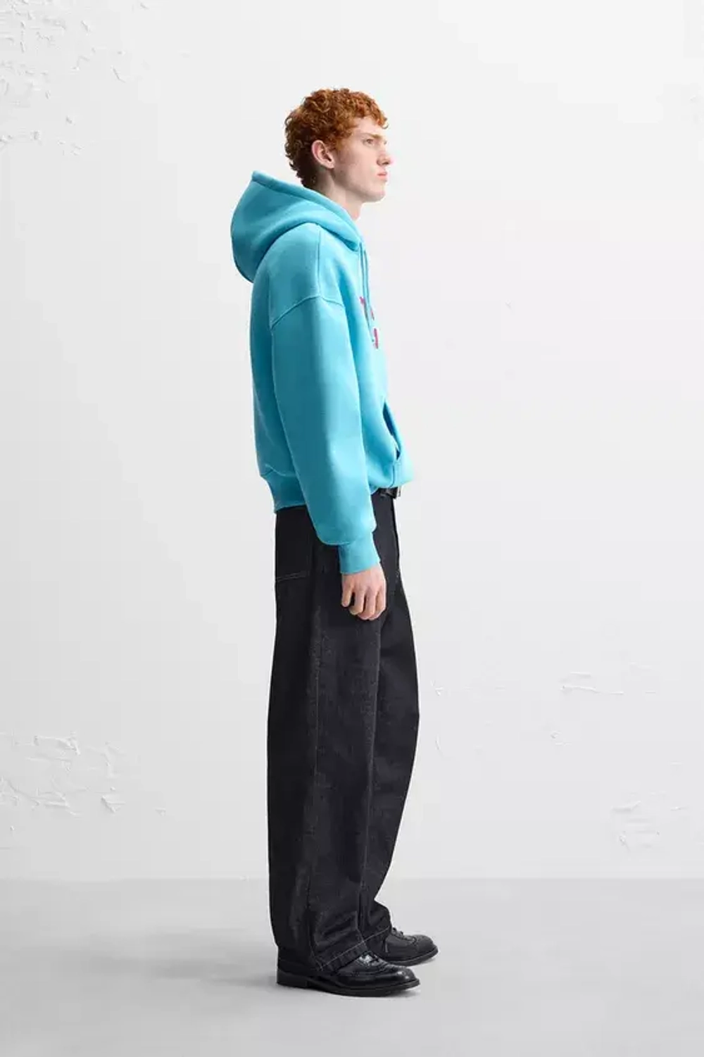 ZARA X HARRY LAMBERT ТОЛСТОВКА С КАПЮШОНОМ, СИНИЙ