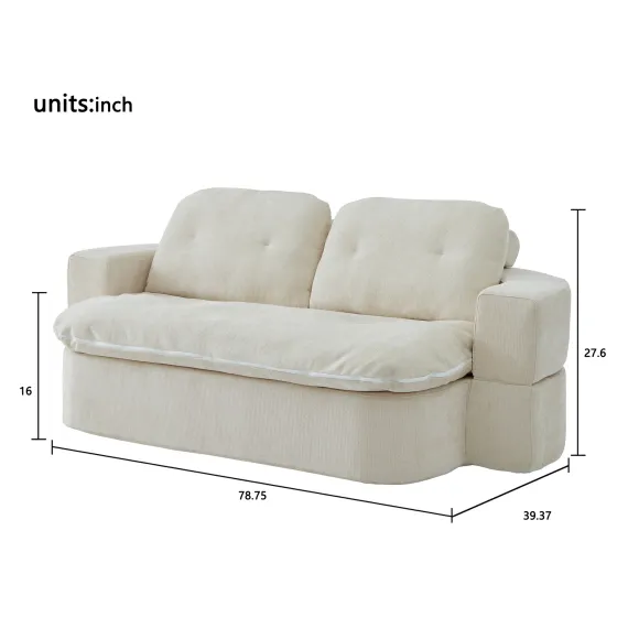 Диван Claude, жемчужный