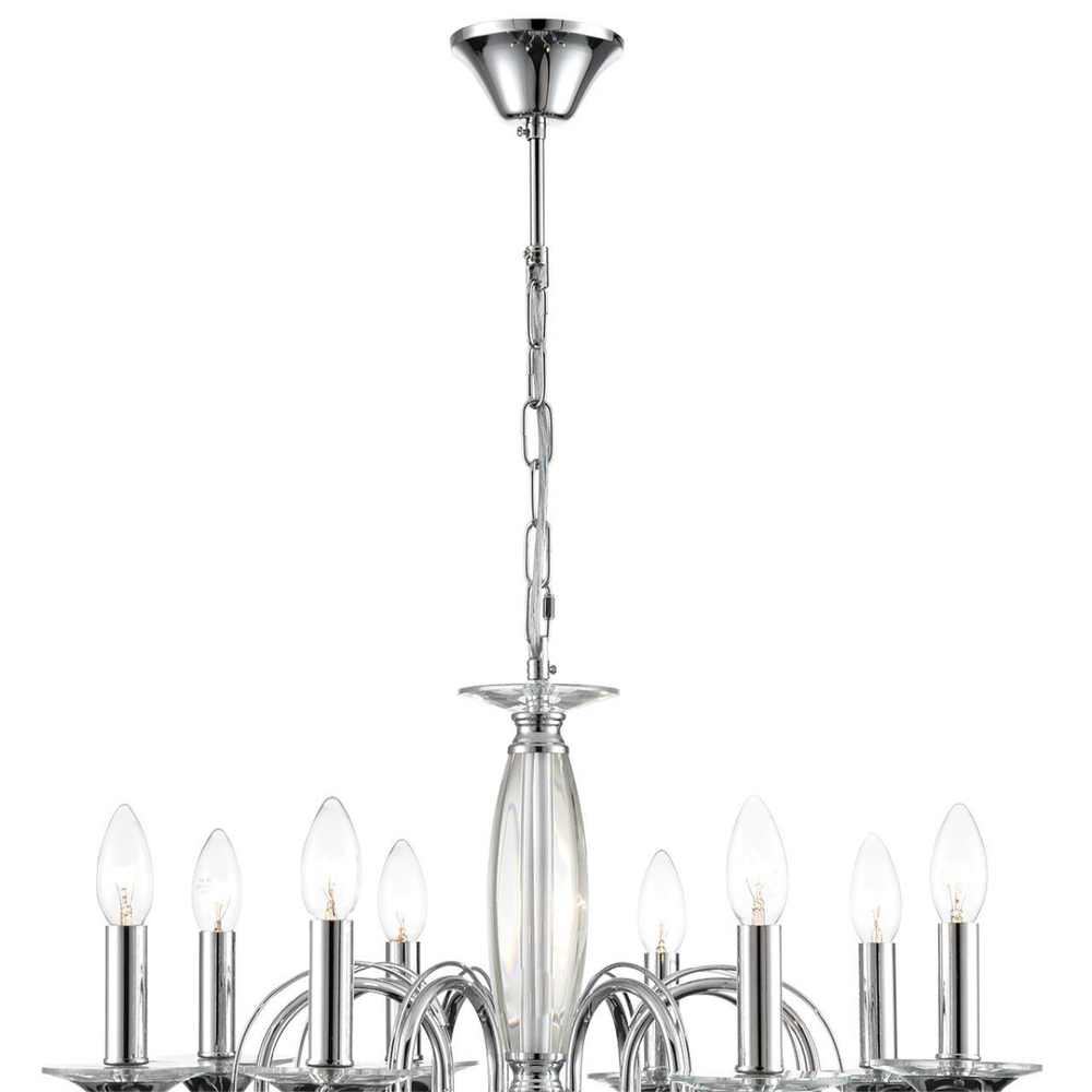 8032/8 CLASSI LN25 20 хром, металл/хрусталь Люстра подвесная Е14 8*40W 220V LAOKA