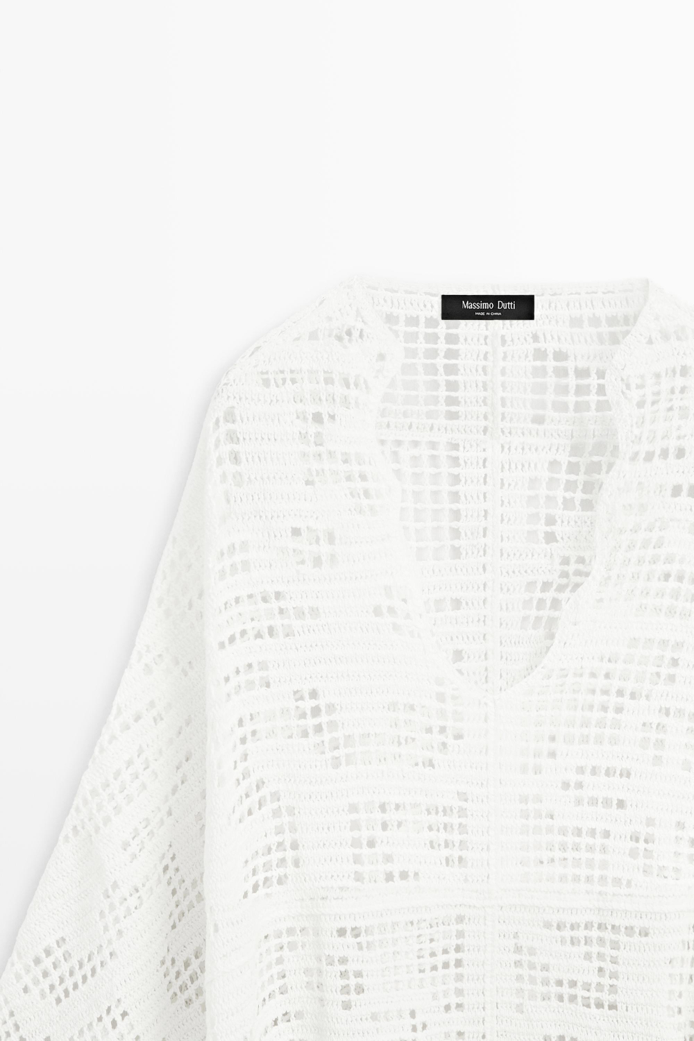 Massimo Dutti Кейп из кружева кроше, белый