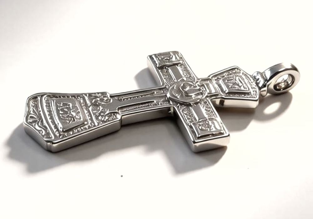 Ювелирный крест из серебра 925 пробы