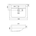 Раковина Santek Тигода 55, белая (1.WH30.2.126)
