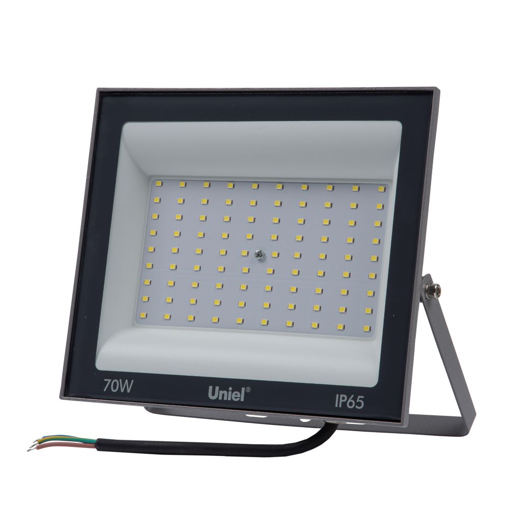 ULF-F23-70W-6500K IP65 160-240V GREY Прожектор светодиодный. Дневной свет 6500K. Корпус серый. TM Uniel