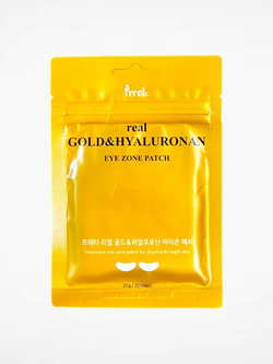 Тканевые патчи для глаз Prreti Real Gold Hyaluronan с гиалуроновой кислотой, золотом и 30 штук