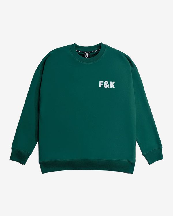 Толстовка F&K темно-зеленая - фото 1