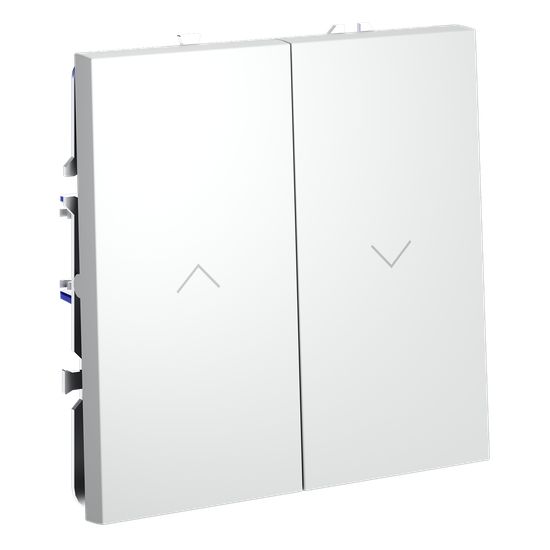 Выключатель встраиваемый VOLTUM S70 для жалюзи 10А, (белый матовый)