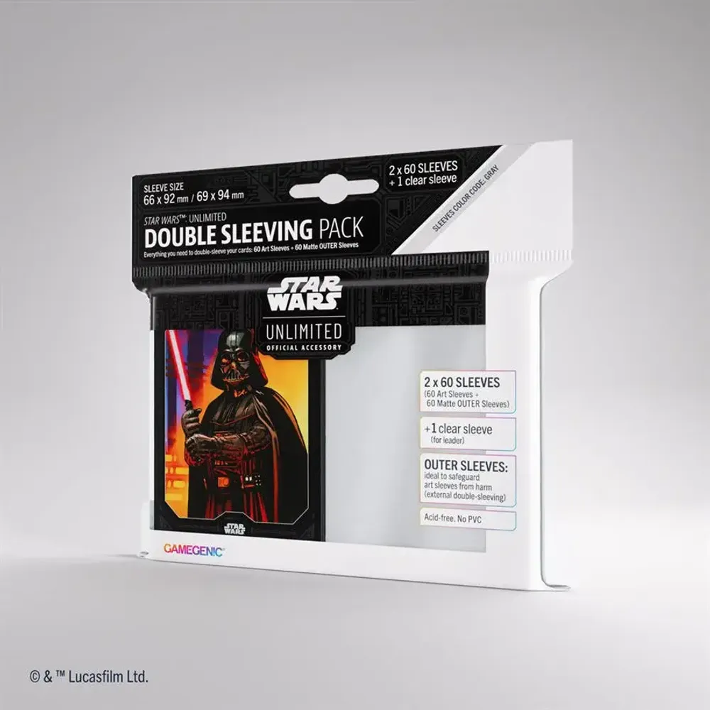 [Под заказ] Gamegenic - Star Wars: Unlimited: Art Sleeves Double Sleeving Pack: Darth Vader