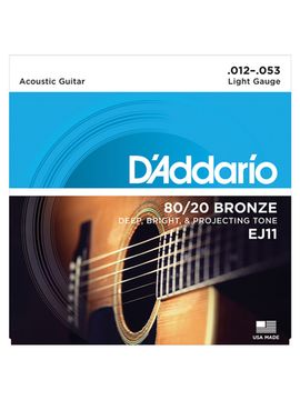 Струны для акустической гитары 12-53 D'ADDARIO EJ11