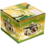 Чайник заварочный керамический 200мл с ситом «Китайские узоры» красный