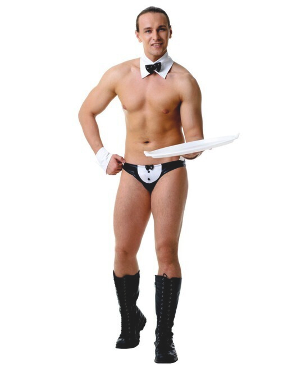 Мужской костюм Официанта L (46) (Цвет: черный, белый)