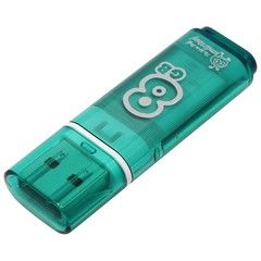 Флешка 8 GB USB 2.0 SmartBuy Glossy Series (Зеленый)