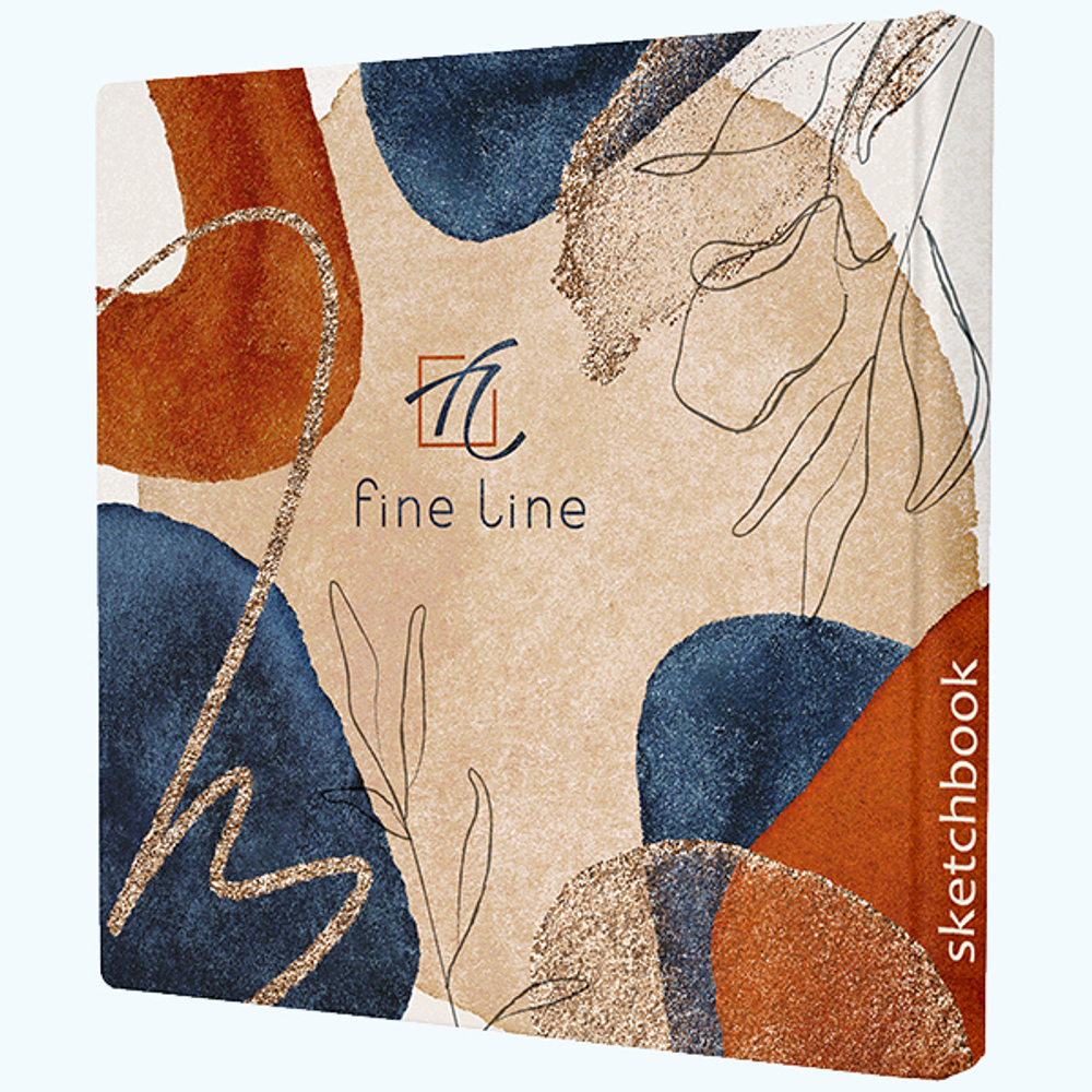 Скетчбук для акварели Fine Line 190х190 32 л. книжный переплет, сшивка