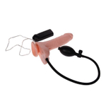 Реалистичный вибратор с функцией расширения - 19,3 см. (Цвет: телесный)