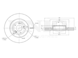 Диск тормозной передний UNIO BRD-20531