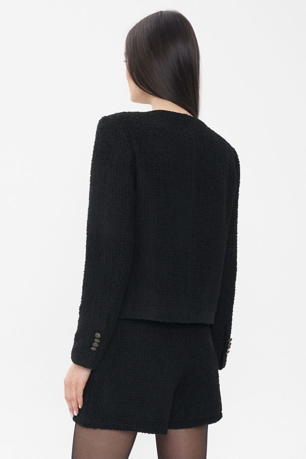 Жакет букле AJ006 черный - фото 2