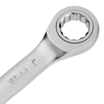 Ключ комбинированный трещоточный, 18 мм, CrV, матовый хром Denzel