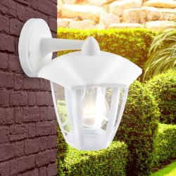 Садово-парковый светильник ЭРА НБУ 07-40-004 Дели 3 белый 6 гранный настенный IP44 Е27 max60Вт