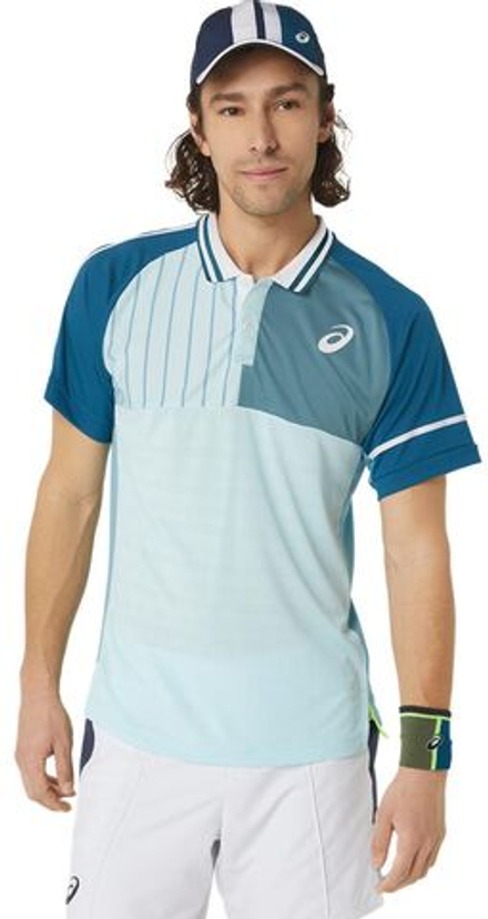 Мужское теннисное поло Asics Match Polo - Бирюзовый