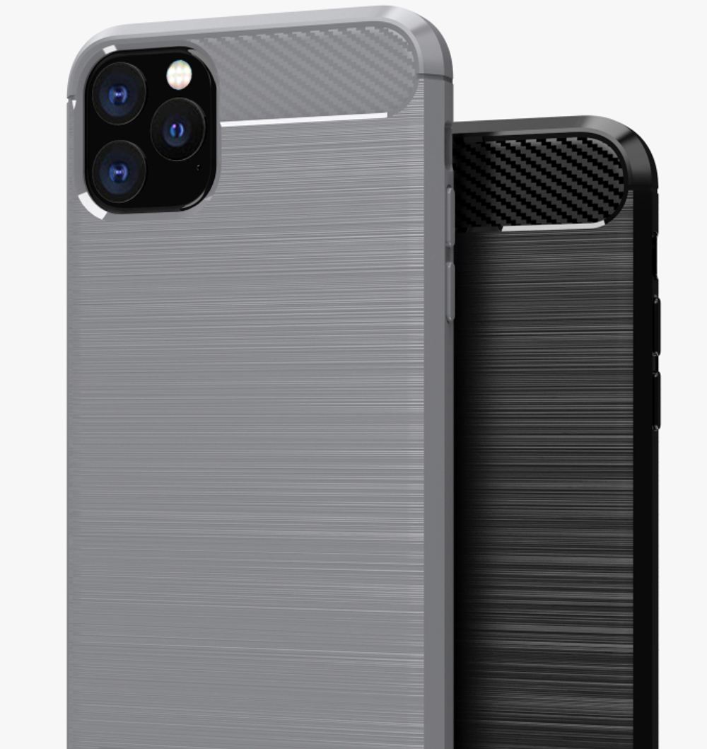 Чехол для iPhone 11 Pro цвет Gray (серый), серия Carbon от Caseport