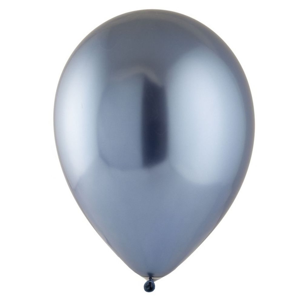 Воздушные шары Эвертс, хром синий, 50 шт. размер 12&quot; #1102-1848