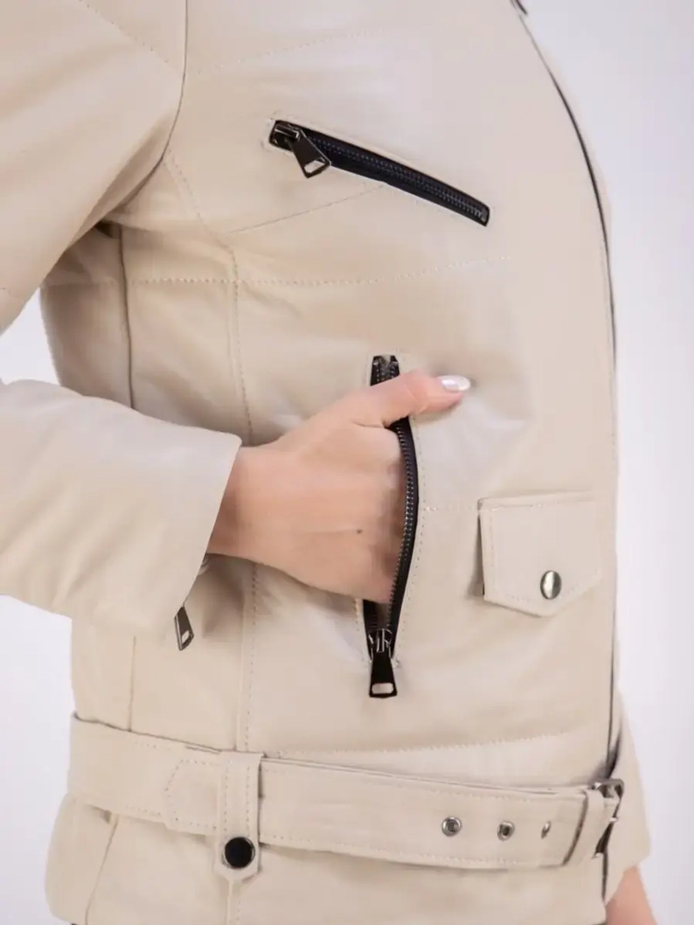 Куртка женская натуральная кожаная утепленная косуха Турция