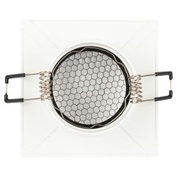 Светильник встраиваемый алюминиевый ЭРА KL110 WH/BK под лампу MR16 GU5.3 белый/черный матовый | Алюминиевые встраиваемые светильники