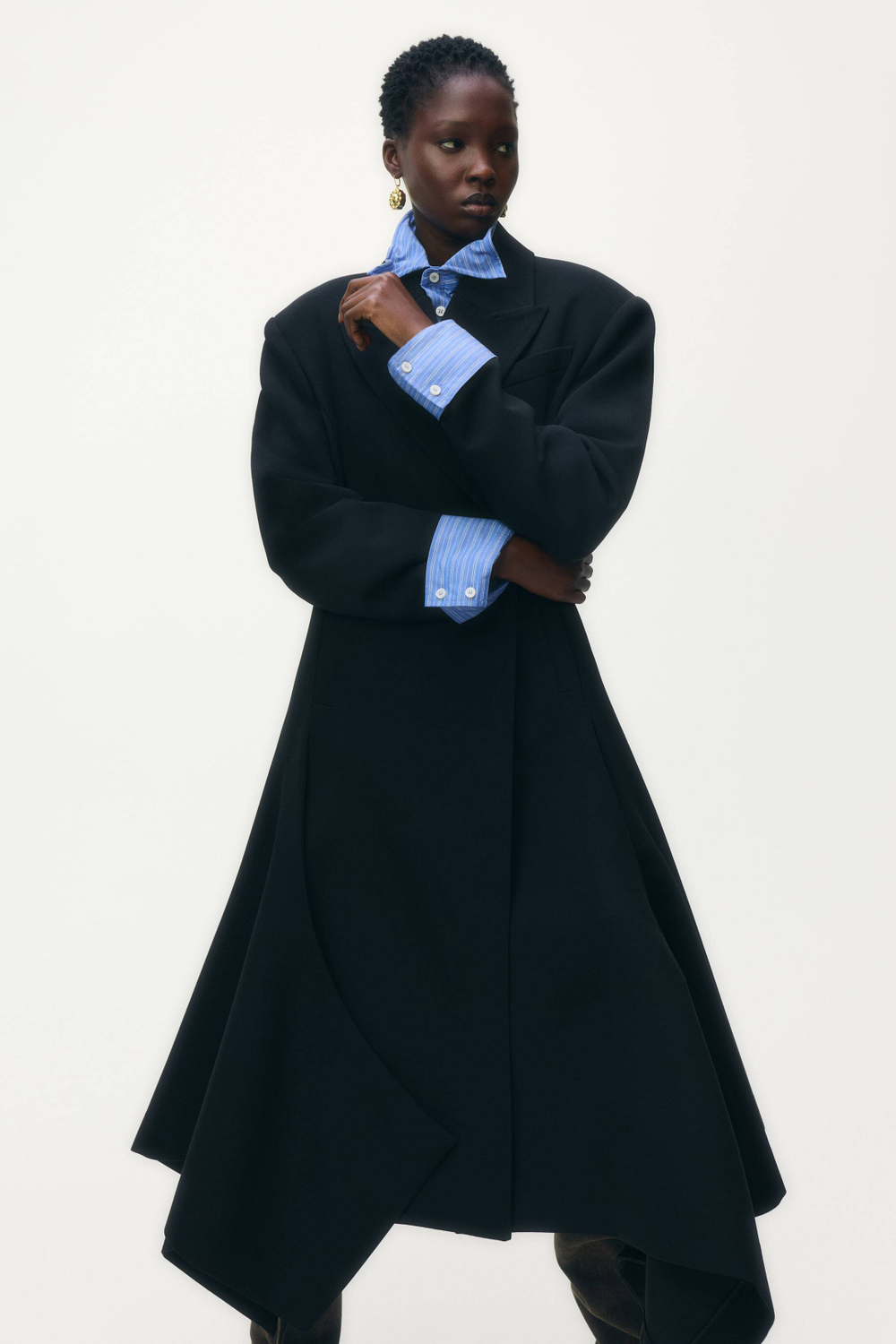 H&M - Glenn Martens Пальто из смесовой шерсти, черный