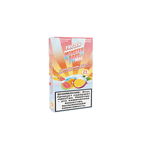 Купить Одноразовый Pod Monster Bars MAX - Passionfruit Orange Guava Ice (6000 затяжек)