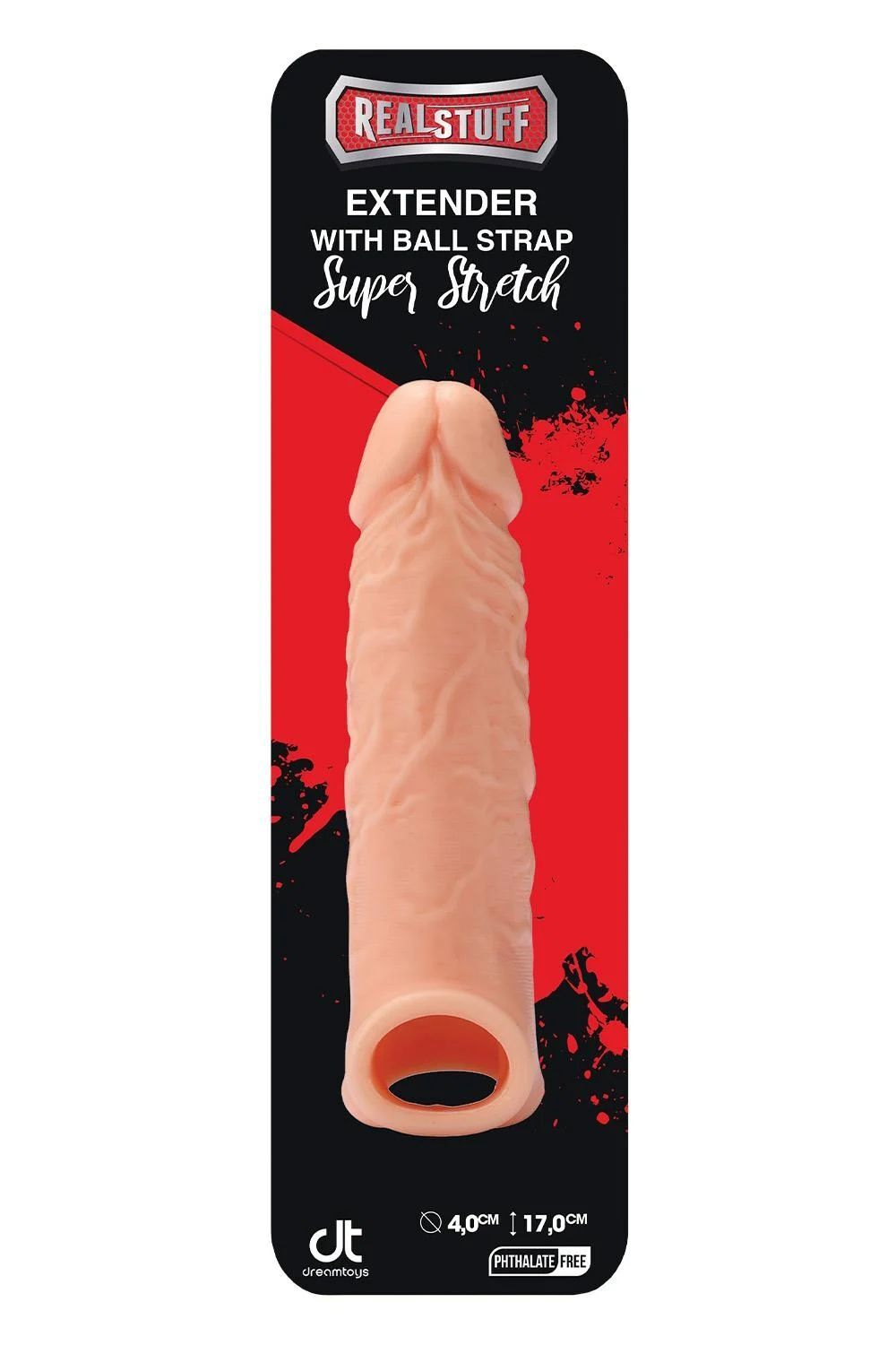 Телесная насадка Extender With Ball Strap 6.5 - 17 см.