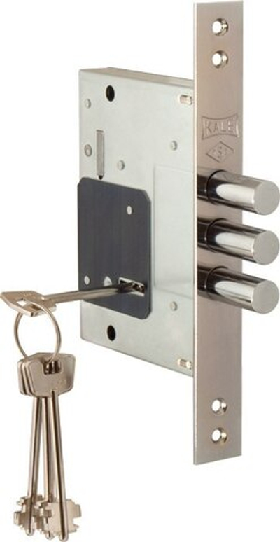 Замок KALE 257/L сувальдный никель, 4кл ТЕХКОМПЛЕКТАЦИЯ