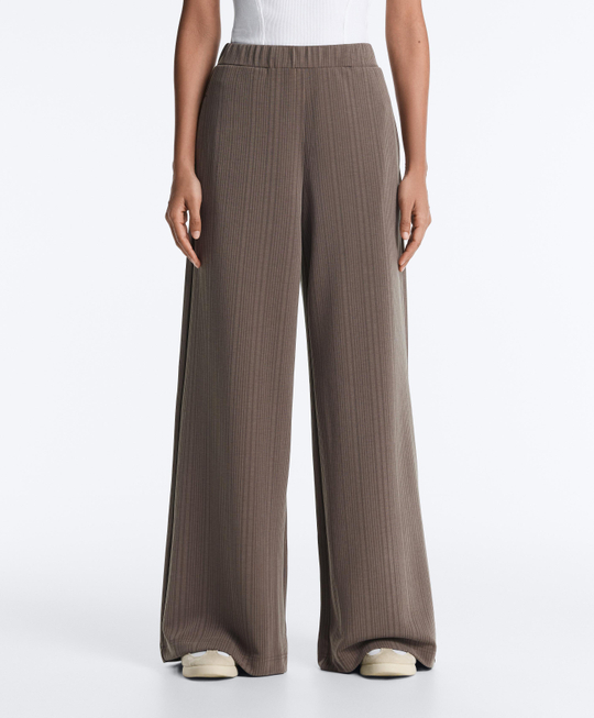 OYSHO Прямые брюки с асимметричной полосой и модалом, серо-лиловый