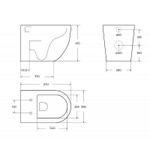 Унитаз приставной BelBagno Sfera-R BB2141CB-TOR/SC белый, безободковый, с крышкой микролифт, слив-торнадо