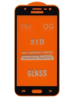 Защитное стекло Glass для Samsung Galaxy J3 (2016) /21D полный клей, черная рамка