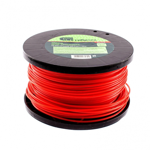 Леска для триммера звезда, на DIN катушке, 2.4 мм х 160 м, Сибртех