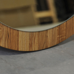 Зеркало настенное круглое Пиафорте 81х81 см с деревянной рамой / зеркало в прихожую из массива дикого дуба в стиле лофт