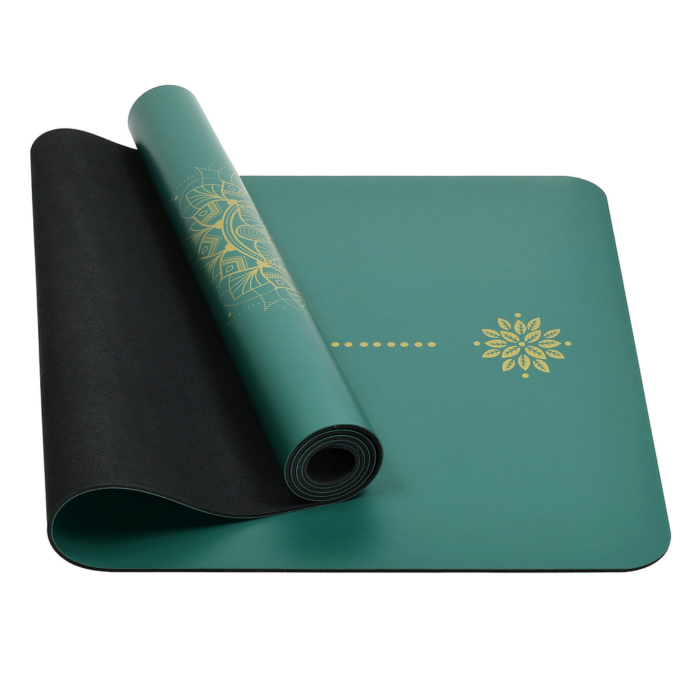 Каучуковый коврик для йоги Arrows Green Gold 185*68*0,5 см нескользящий