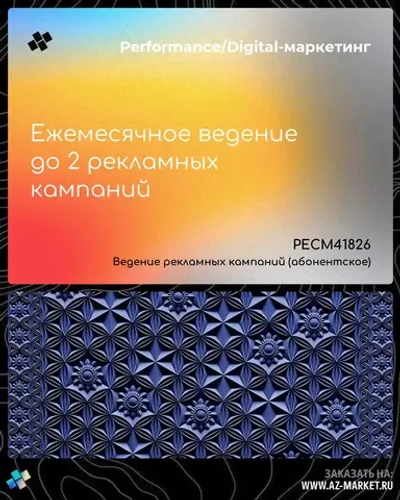 Ежемесячное ведение до 2 рекламных кампаний