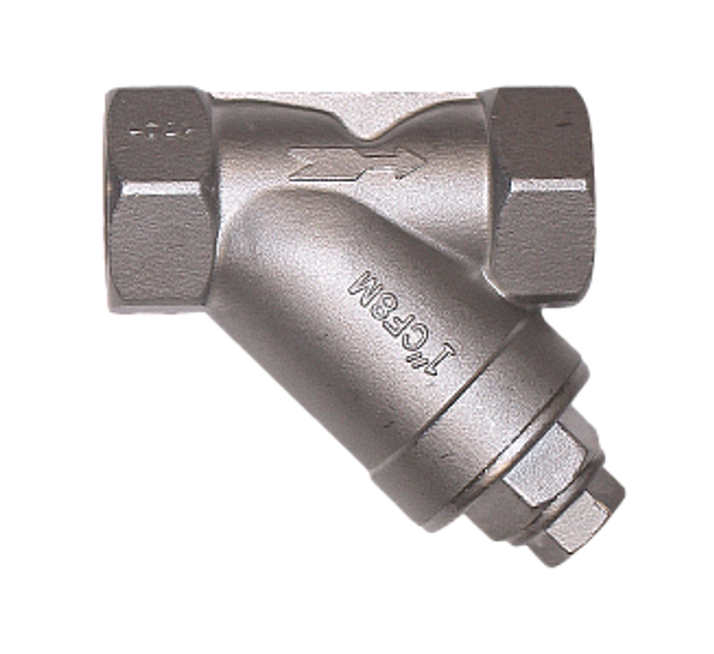 Обратный клапан муфтовый Y-тип нержавеющий, AISI304 DN32 (1_1/4"), (CF8), PN40