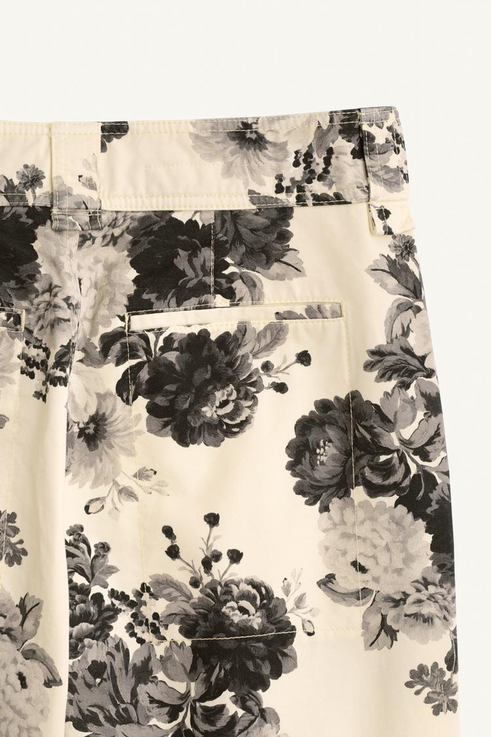 ZARA ШИРОКИЕ БРЮКИ ИЗ ХЛОПКА, С ПРИНТОМ