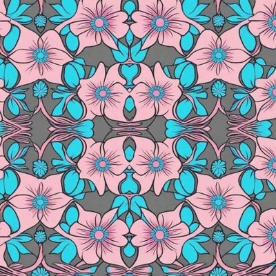 Паттерн абстракция розовые цветы