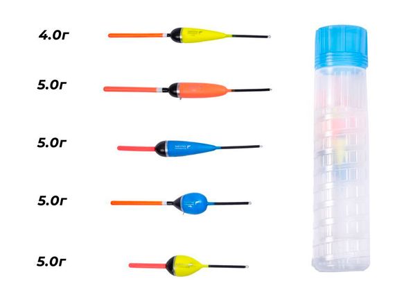 Набор полиуретановых поплавков  Salmo PU КАРП в тубусе 5шт. индивидуальная упаковка