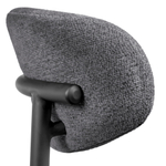 Стул полубарный Lucas 2 серый шенилл с чёрными ножками