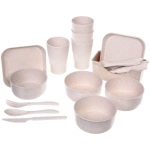 Набор для пикника «ЭкоЛайф»25предм (4тарелки, 4салатника, 4стакана,4 ложки,4 вилки,4ножа, подставка)