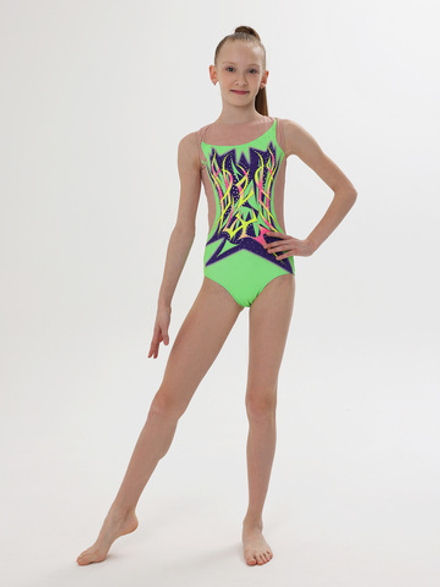 Купальник для выступлений (зеленый неон)