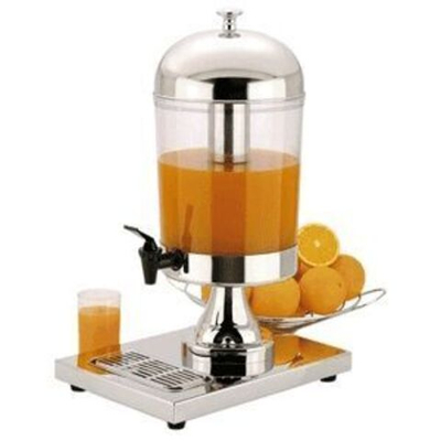 Диспенсер для холодных напитков;сталь нерж.,пластик;8л;,H=56,5,L=36,1,B=26,1см;металлич.,прозр. (Цвет: серебристый)
