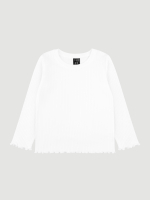 Лонгслив для девочки Mjölk White