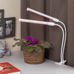 Светильник для растений на прищепке ЭРА FITO-20W-АLED-L полного спектра 12 Вт белый | Интерьерные фито светильники