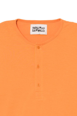 ZARA X BENITO ANTONIO ФУТБОЛКА С ПУГОВИЦАМИ, ОРАНЖЕВЫЙ